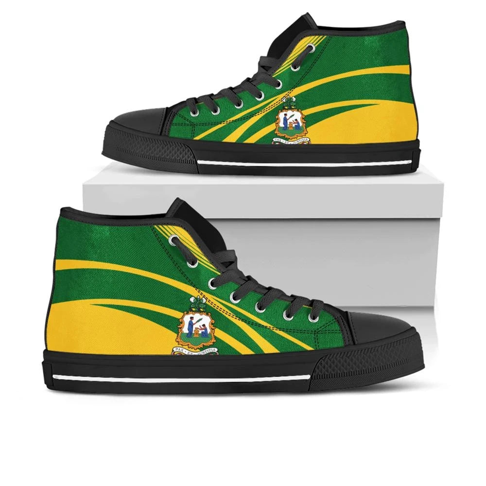 Saint Vincent and the Grenadines Coat Of Arms Hight Top Cricket RLT13