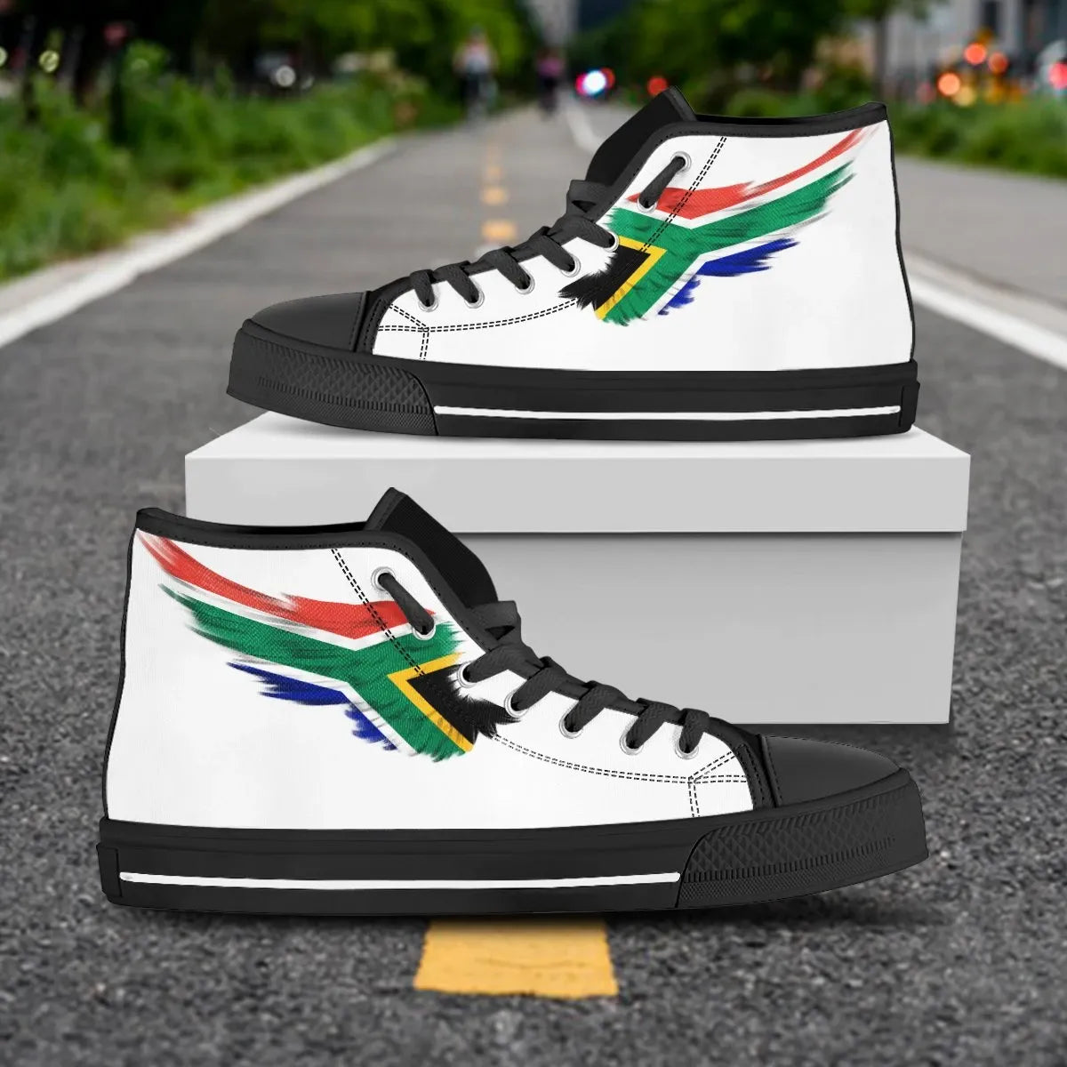 South Africa High Top Shoes Wing Flag RLT8