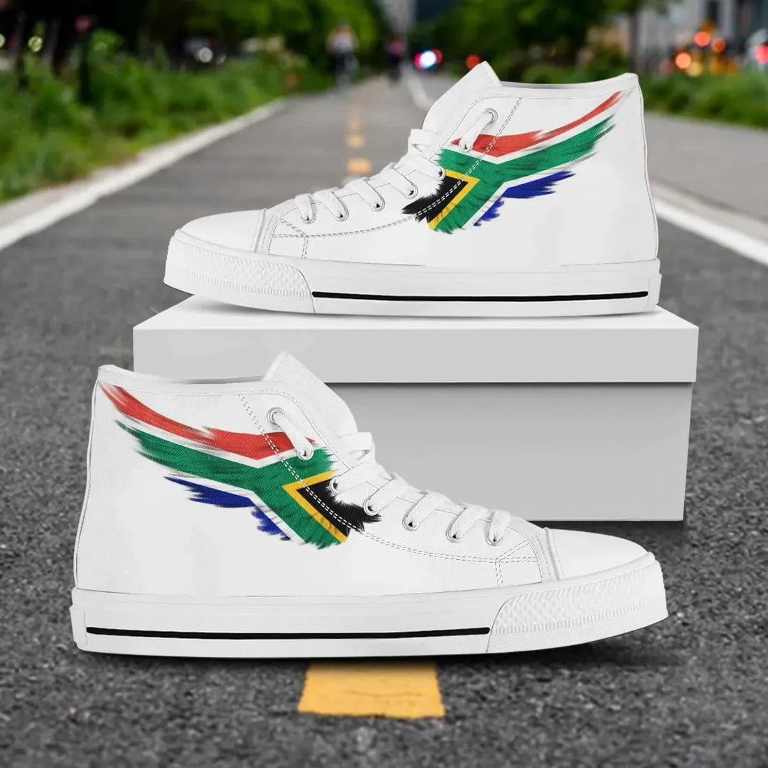 South Africa High Top Shoes Wing Flag RLT8