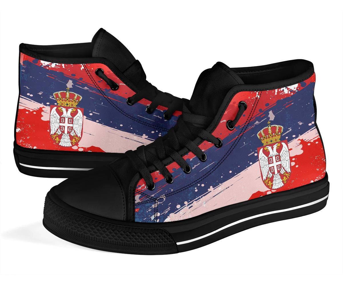 Serbia High Top Shoes Serbia National Flag and Emblem RLT7