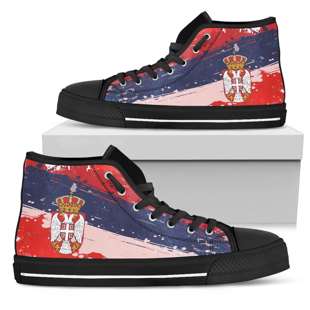 Serbia High Top Shoes Serbia National Flag and Emblem RLT7