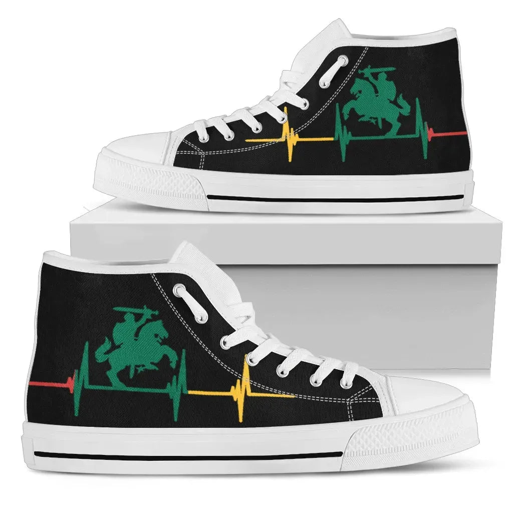 Lithuania Shoes - Vytis Heartbeat Style high_top_Shoes RLT6