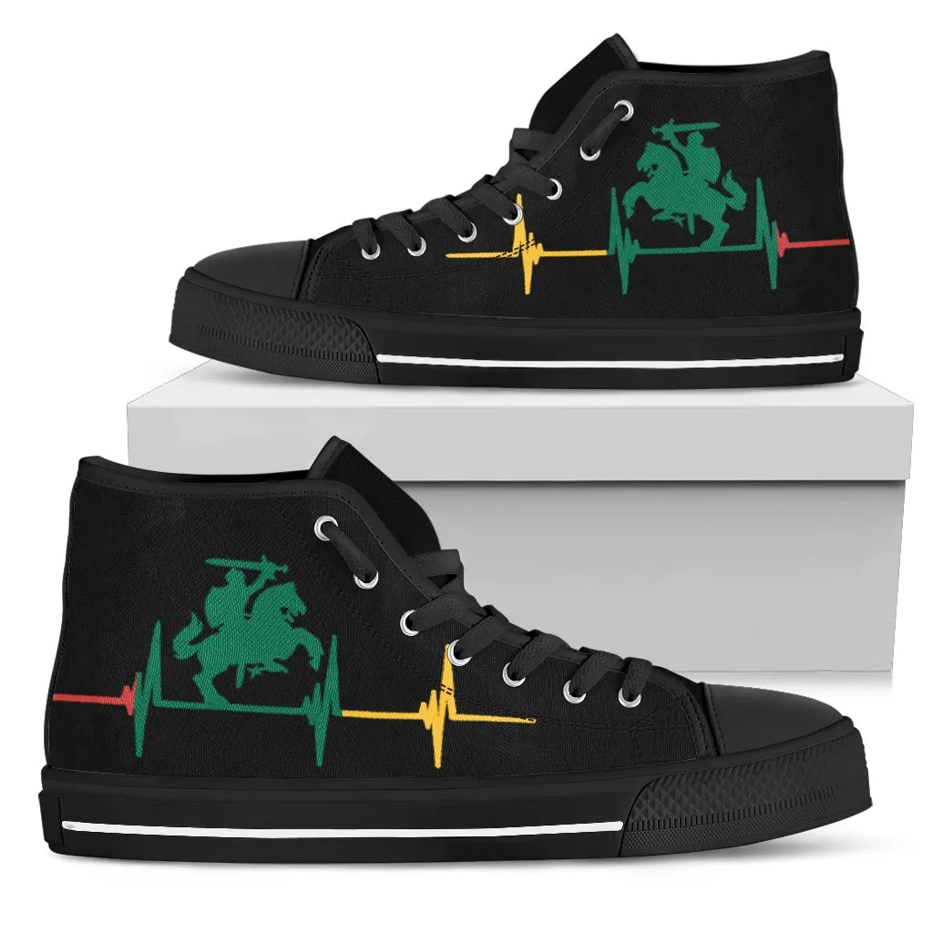 Lithuania Shoes - Vytis Heartbeat Style high_top_Shoes RLT6