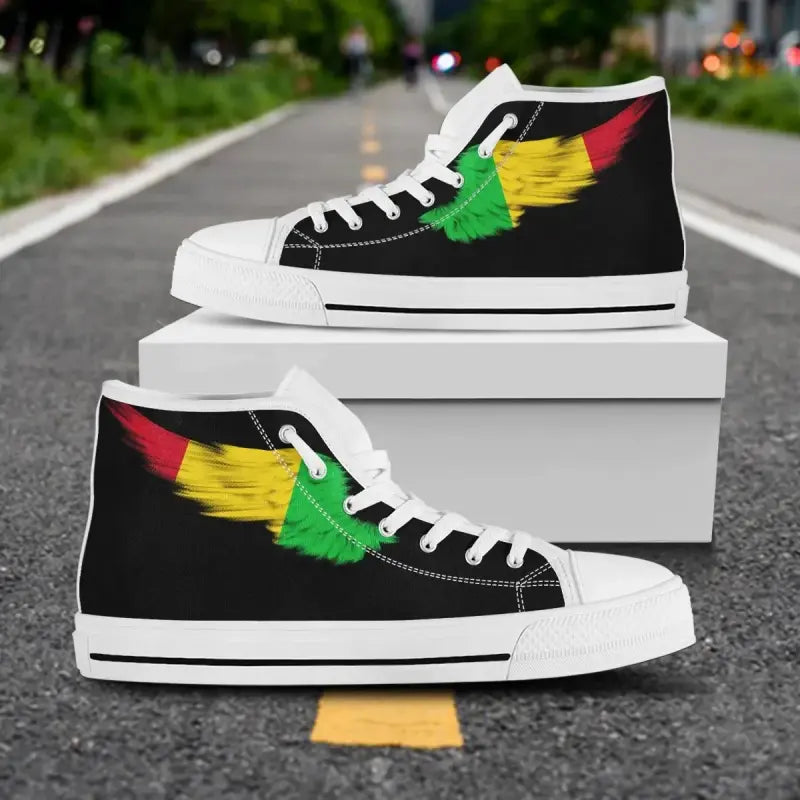 Mali Black High Top Shoes Wing Flag RLT12