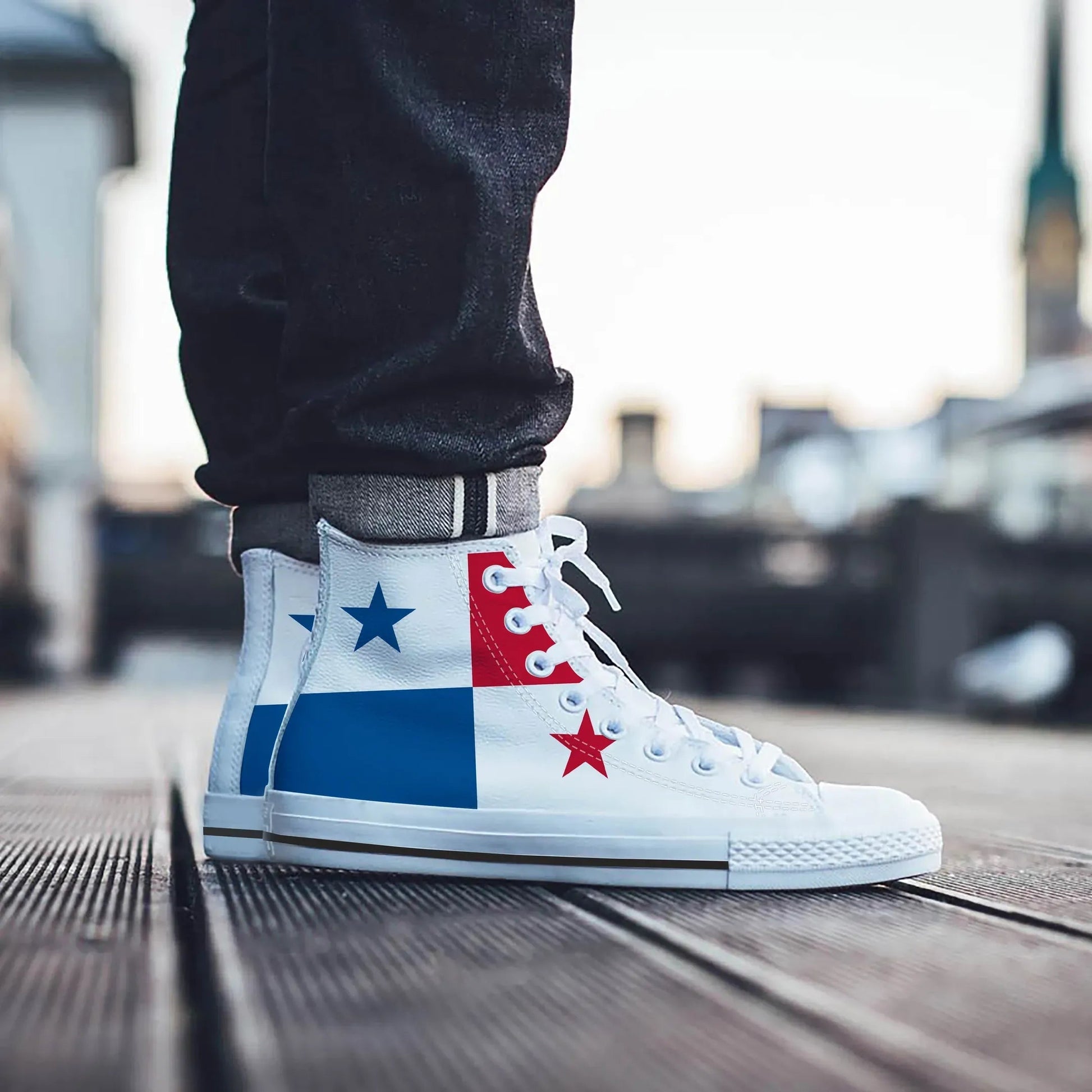 Panama Canvas Shoes Panama Flag High Top RLT13