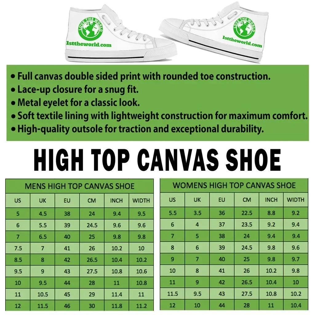 Panama Canvas Shoes Panama Flag High Top RLT13