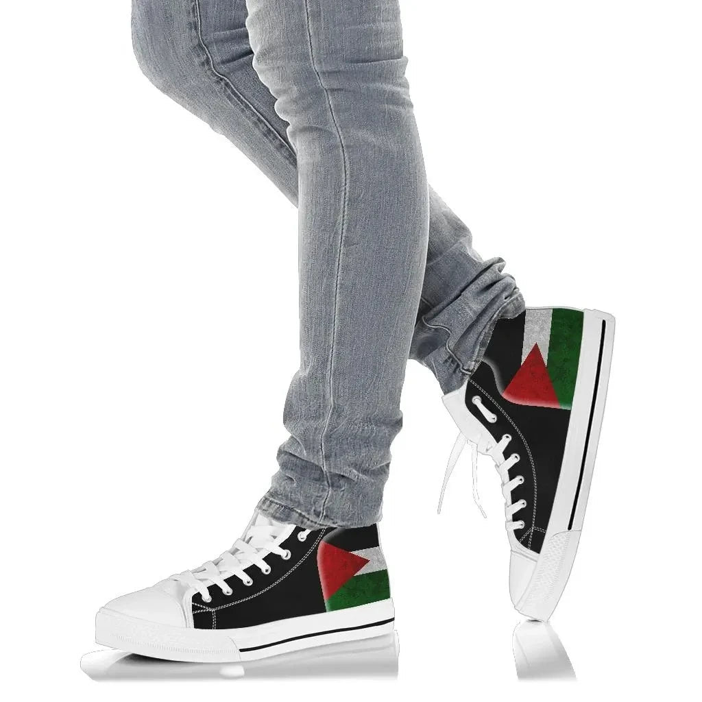 Palestine Flag High Top Shoes Coat Of Arms RLT13