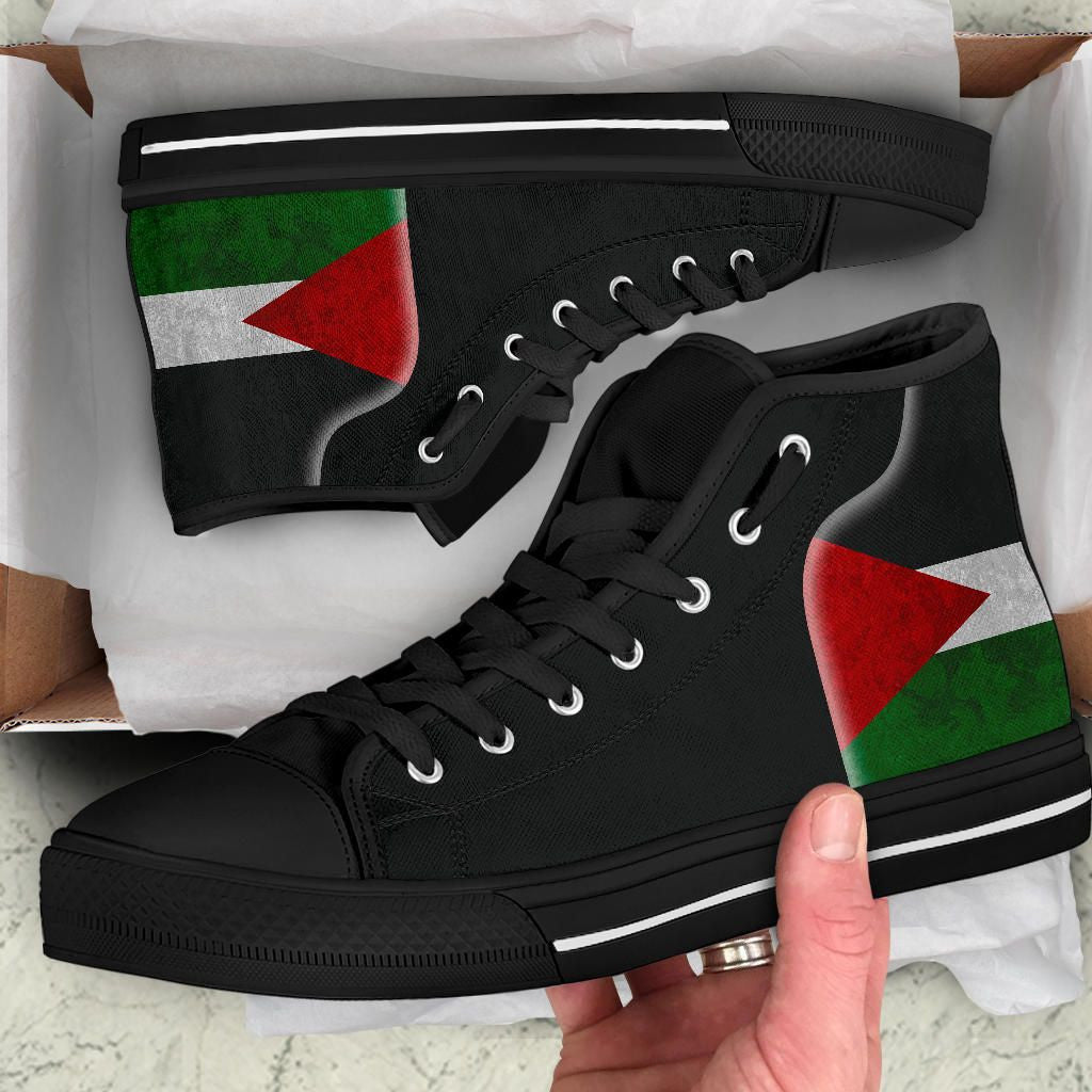 Palestine Flag High Top Shoes Coat Of Arms RLT13