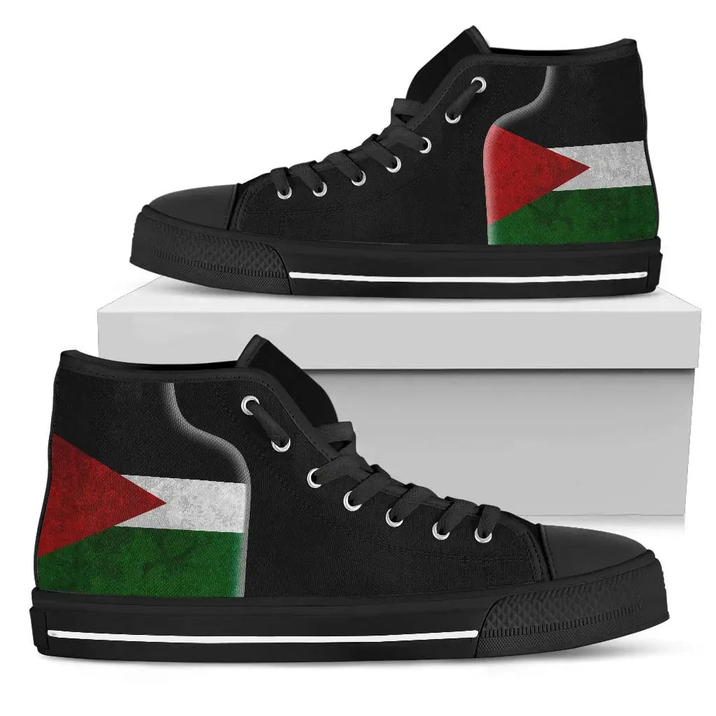 Palestine Flag High Top Shoes Coat Of Arms RLT13