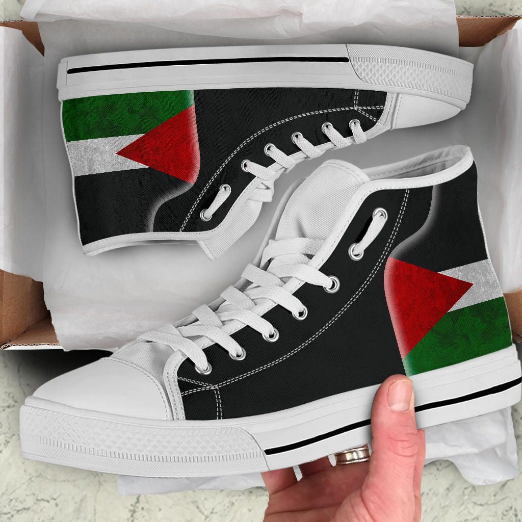 Palestine Flag High Top Shoes Coat Of Arms RLT13