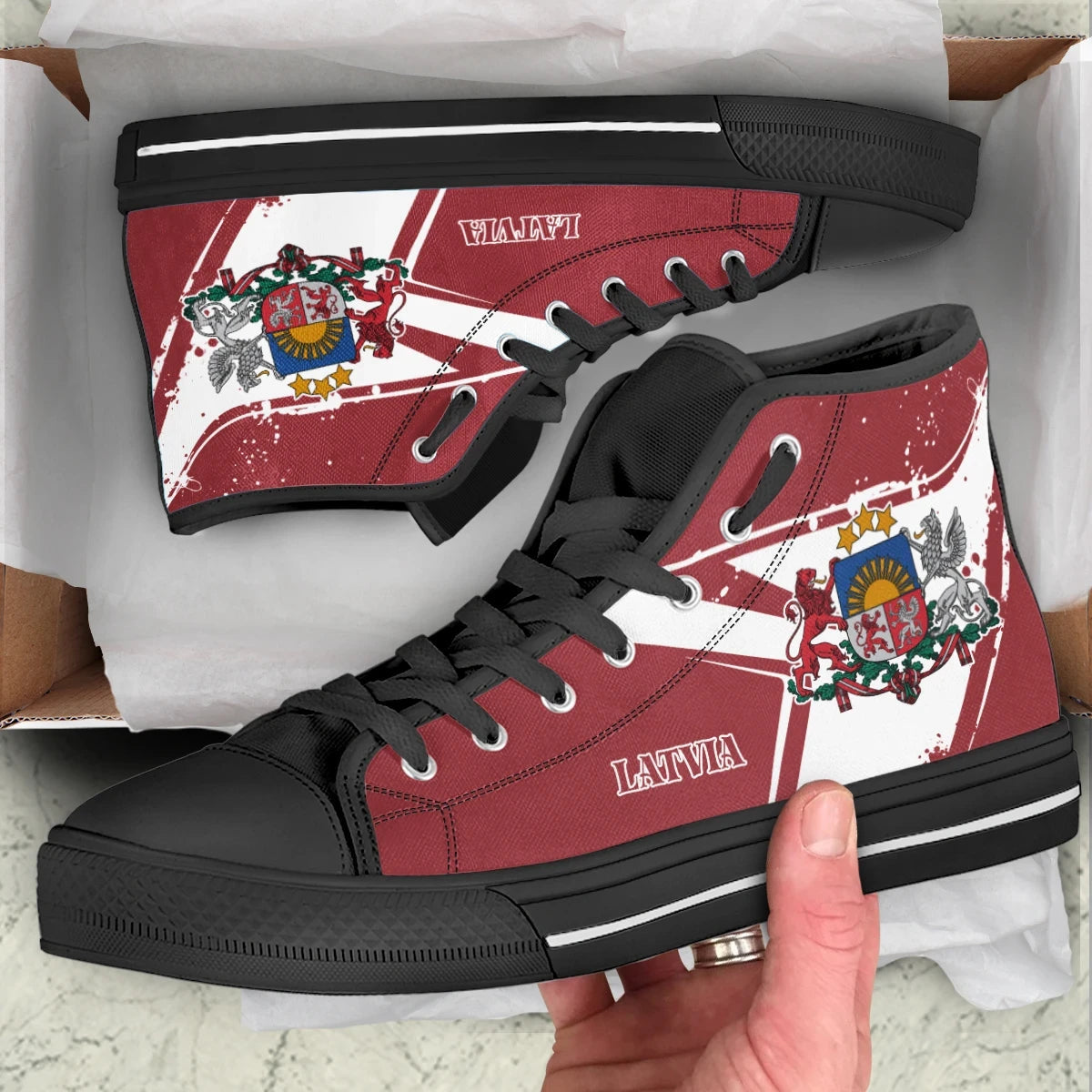 Latvia High - Top Shoes - Latvia Pride RLT6