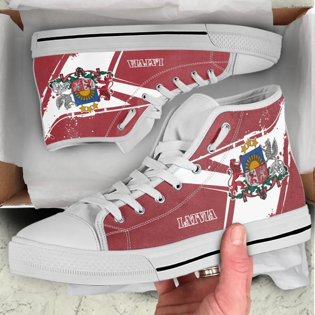 Latvia High - Top Shoes - Latvia Pride RLT6