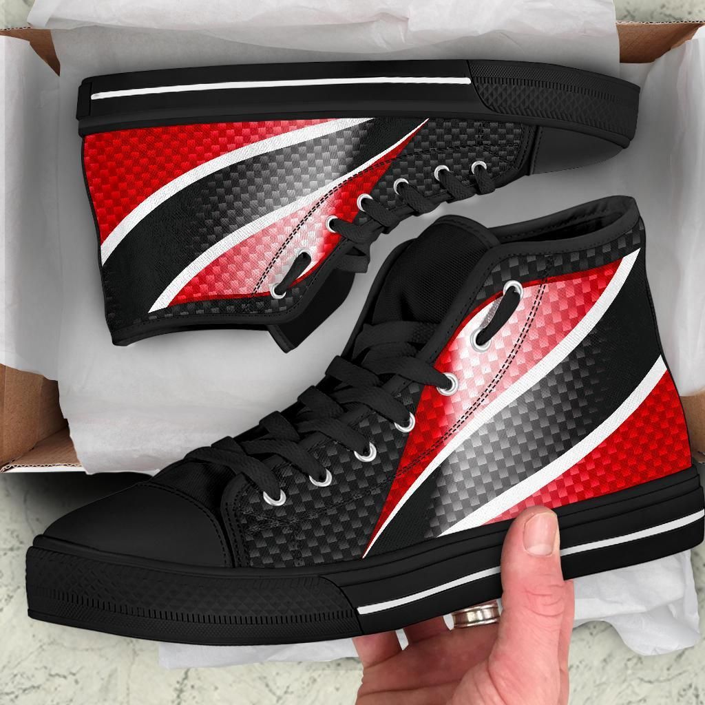 Trinidad and Tobago High Top Shoes Trinidad and Tobago Flag 01 RLT6