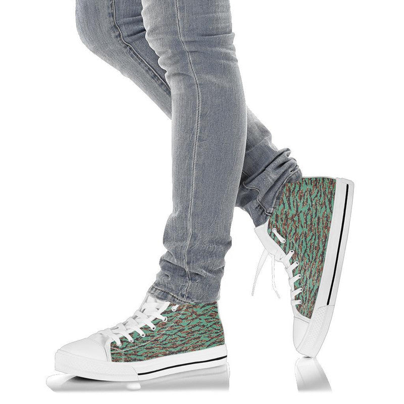 Army Guyana Tiger Stripe Camouflage Seamless High Top Shoe RLT8