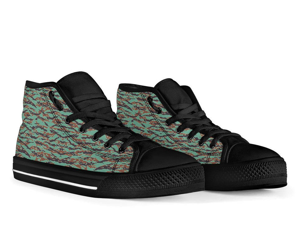 Army Guyana Tiger Stripe Camouflage Seamless High Top Shoe RLT8