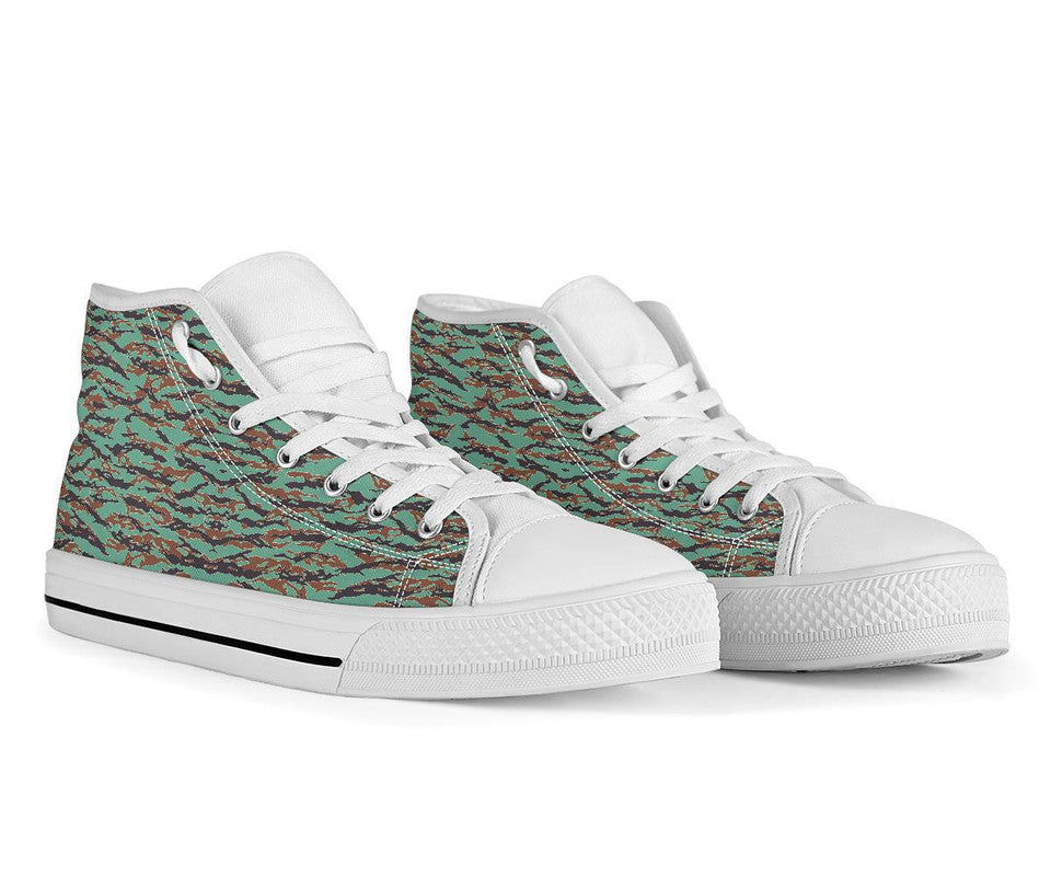Army Guyana Tiger Stripe Camouflage Seamless High Top Shoe RLT8