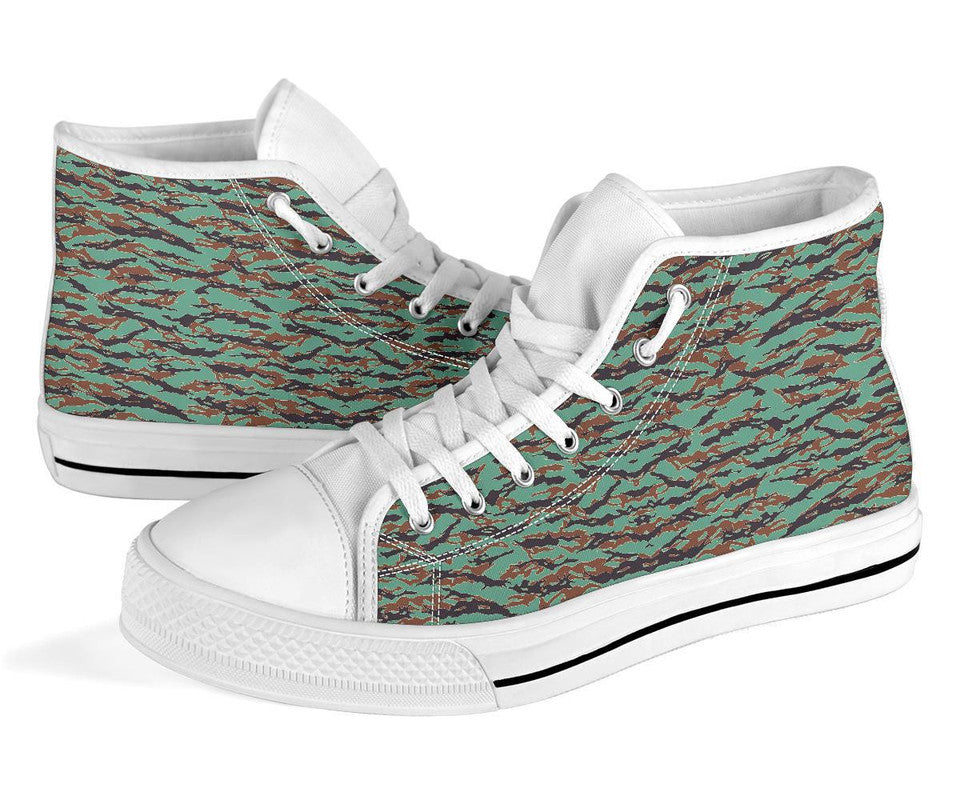 Army Guyana Tiger Stripe Camouflage Seamless High Top Shoe RLT8