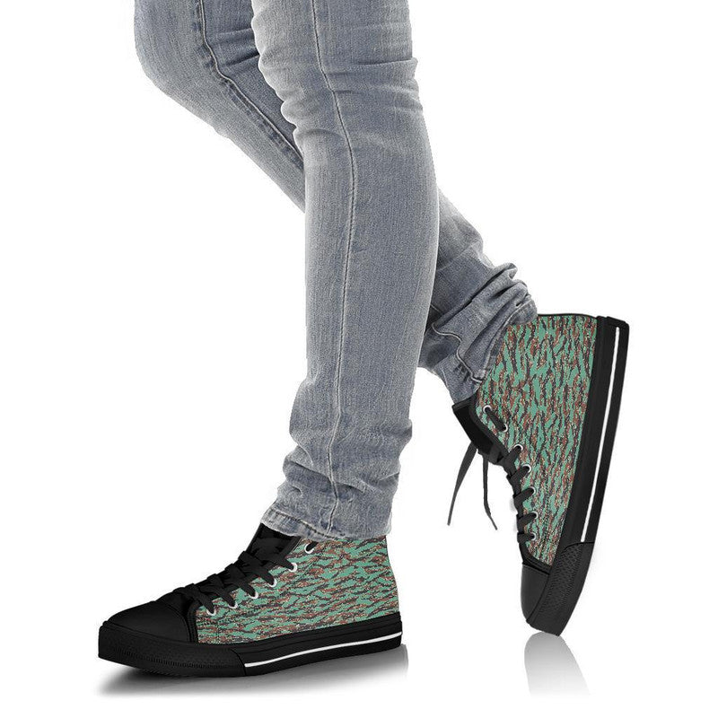 Army Guyana Tiger Stripe Camouflage Seamless High Top Shoe RLT8