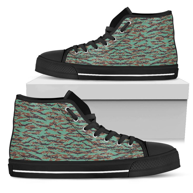Army Guyana Tiger Stripe Camouflage Seamless High Top Shoe RLT8