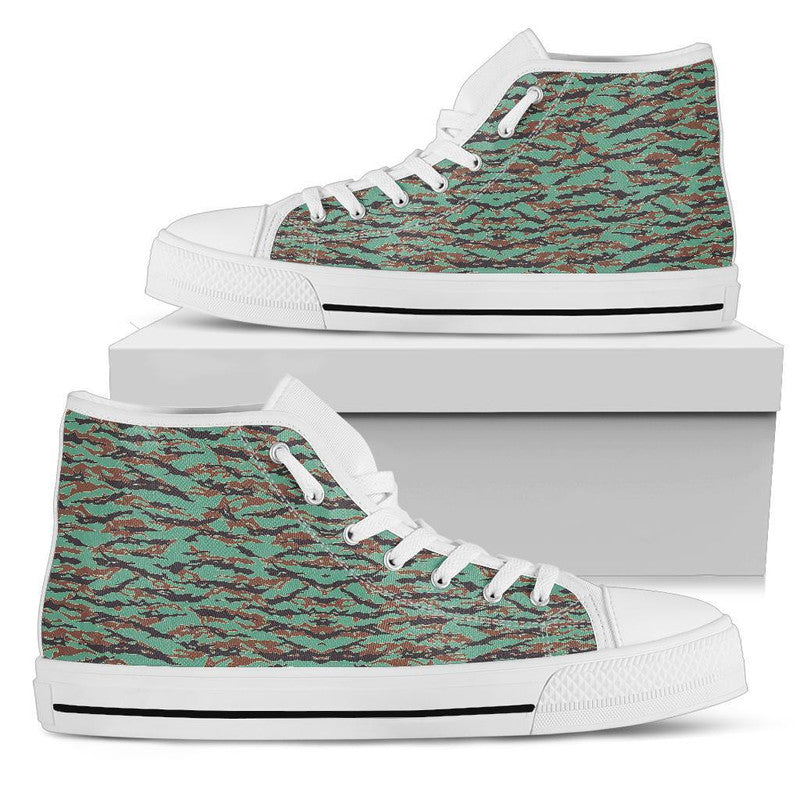 Army Guyana Tiger Stripe Camouflage Seamless High Top Shoe RLT8
