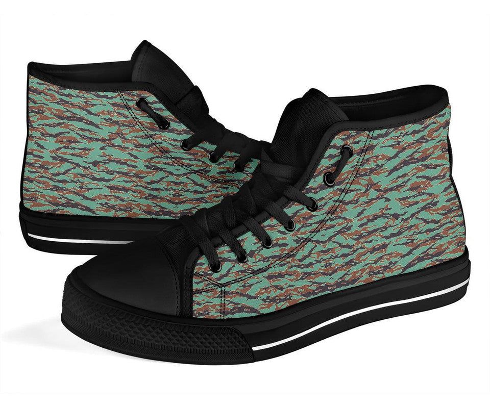 Army Guyana Tiger Stripe Camouflage Seamless High Top Shoe RLT8