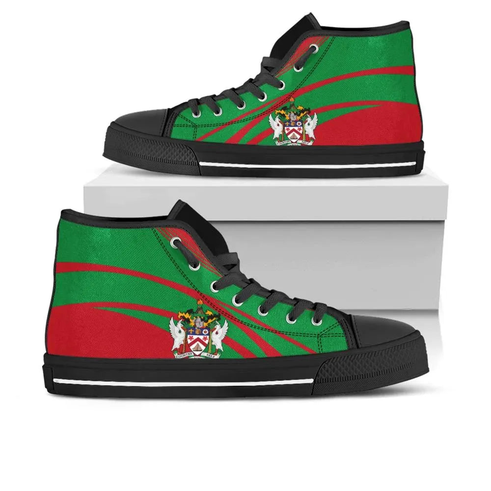 Saint Kitts and Nevis Coat Of Arms Hight Top Cricket RLT6