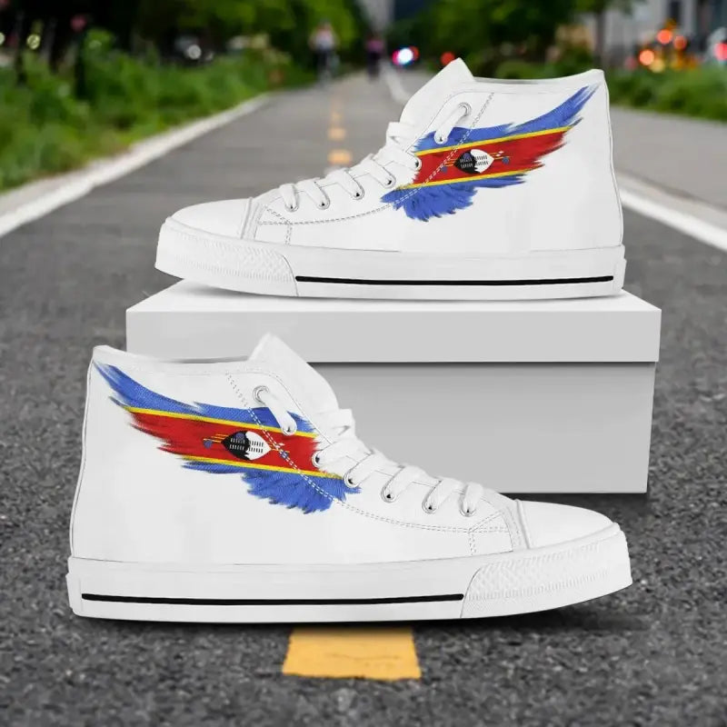 Eswatini High Top Shoe Wing Flag RLT12