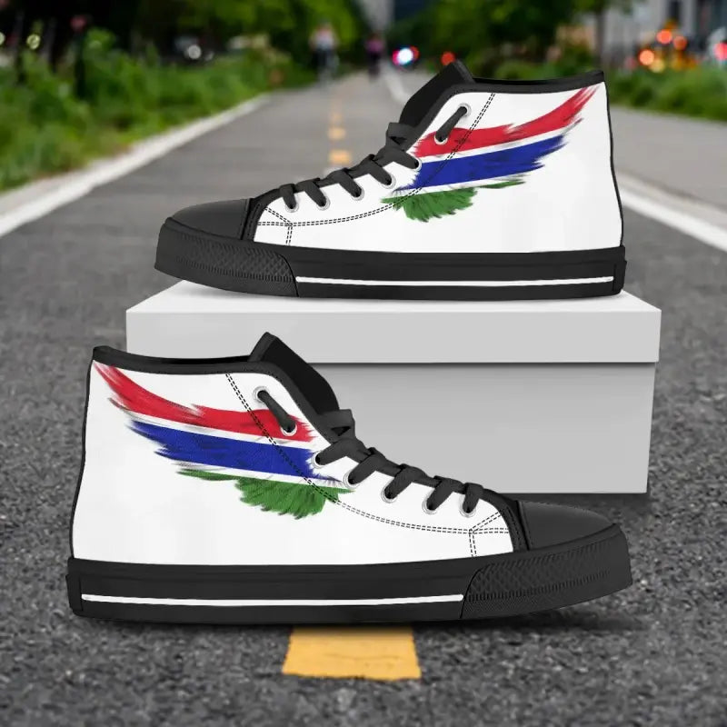 The Gambia High Top Shoes Wing Flag RLT12