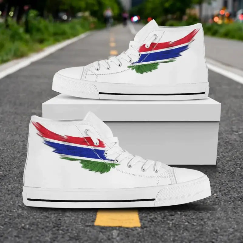 The Gambia High Top Shoes Wing Flag RLT12