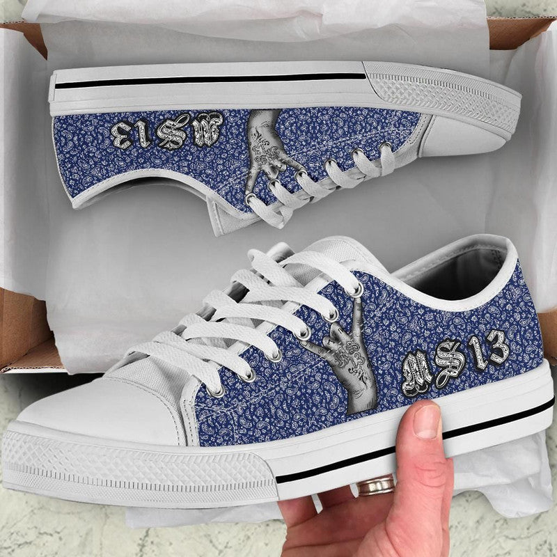 Low Top Shoes Blue Bandana RLT8