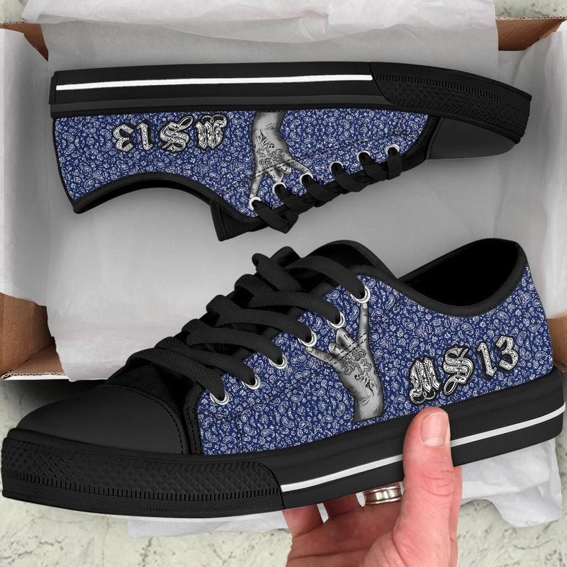 Low Top Shoes Blue Bandana RLT8