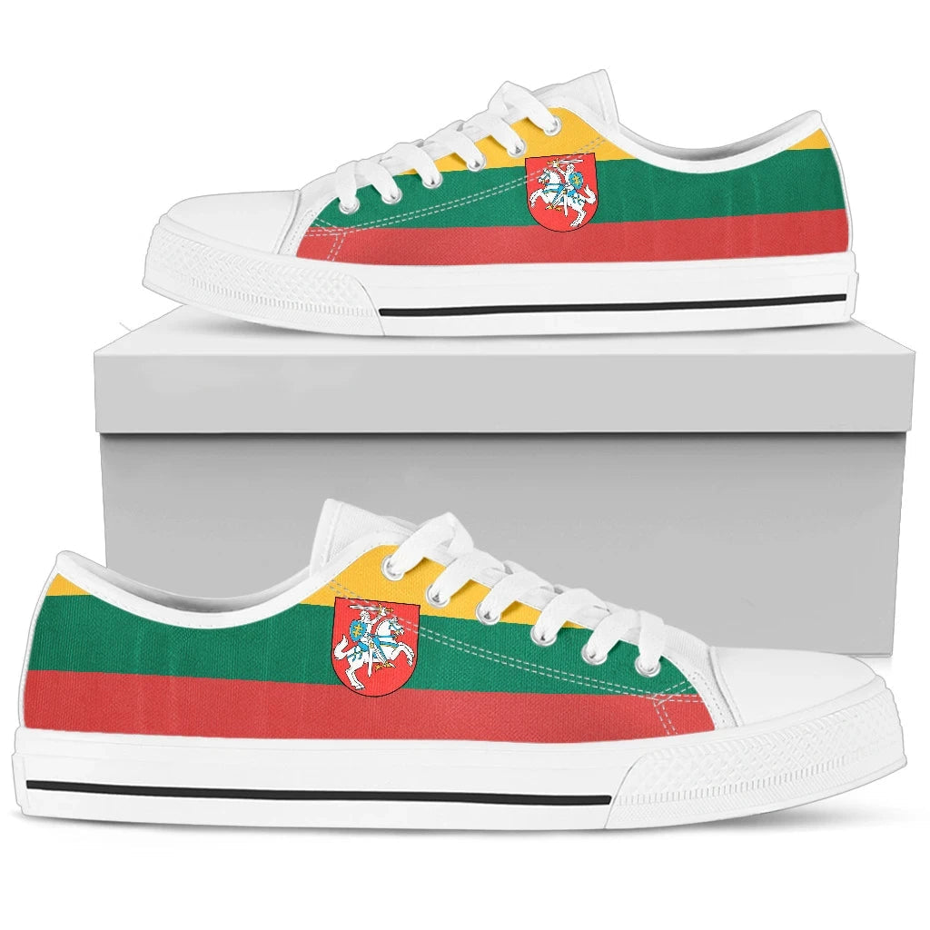 Lithuania - Lietuva Flag Low Top - Men's/Women's Canvas Shoes RLT6