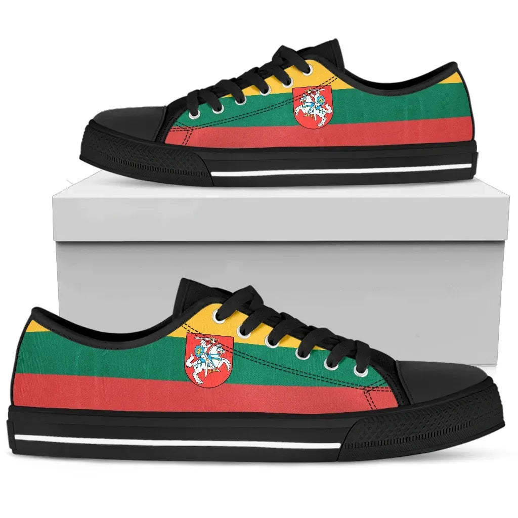 Lithuania - Lietuva Flag Low Top - Men's/Women's Canvas Shoes RLT6