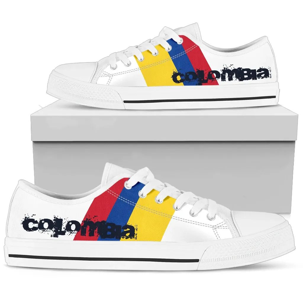 Colombia Flag (Men's/Women's) Canvas Shoes RLT7