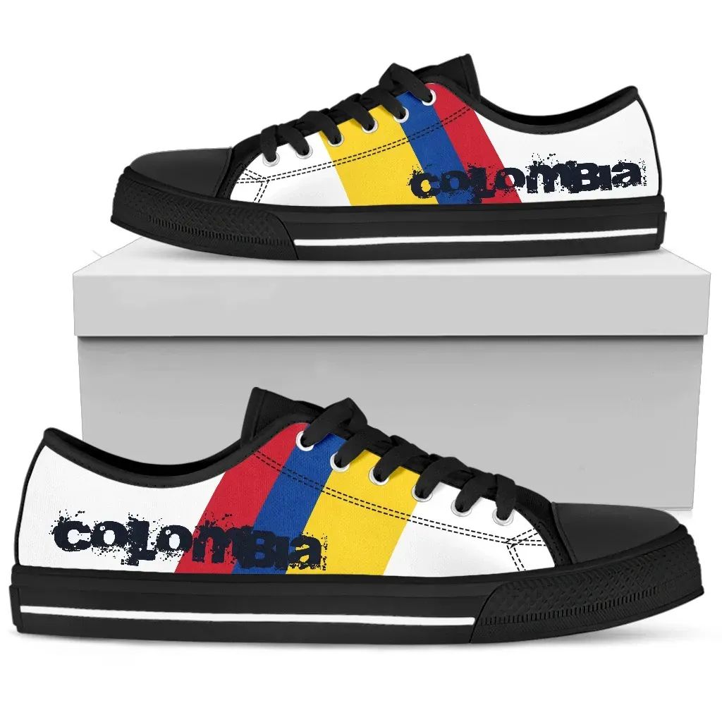 Colombia Flag (Men's/Women's) Canvas Shoes RLT7