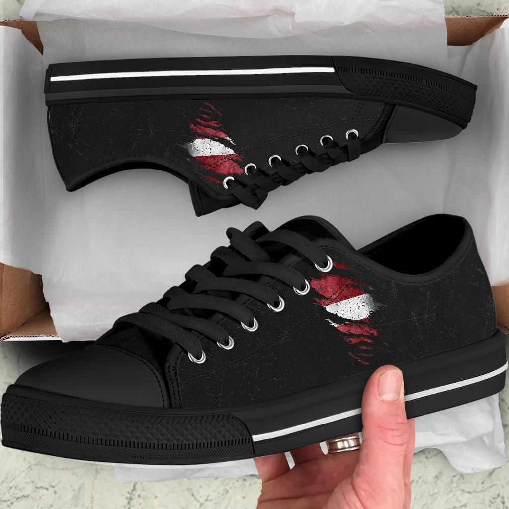 Latvia In Me Low Top Shoes - Special Grunge Style RLT6