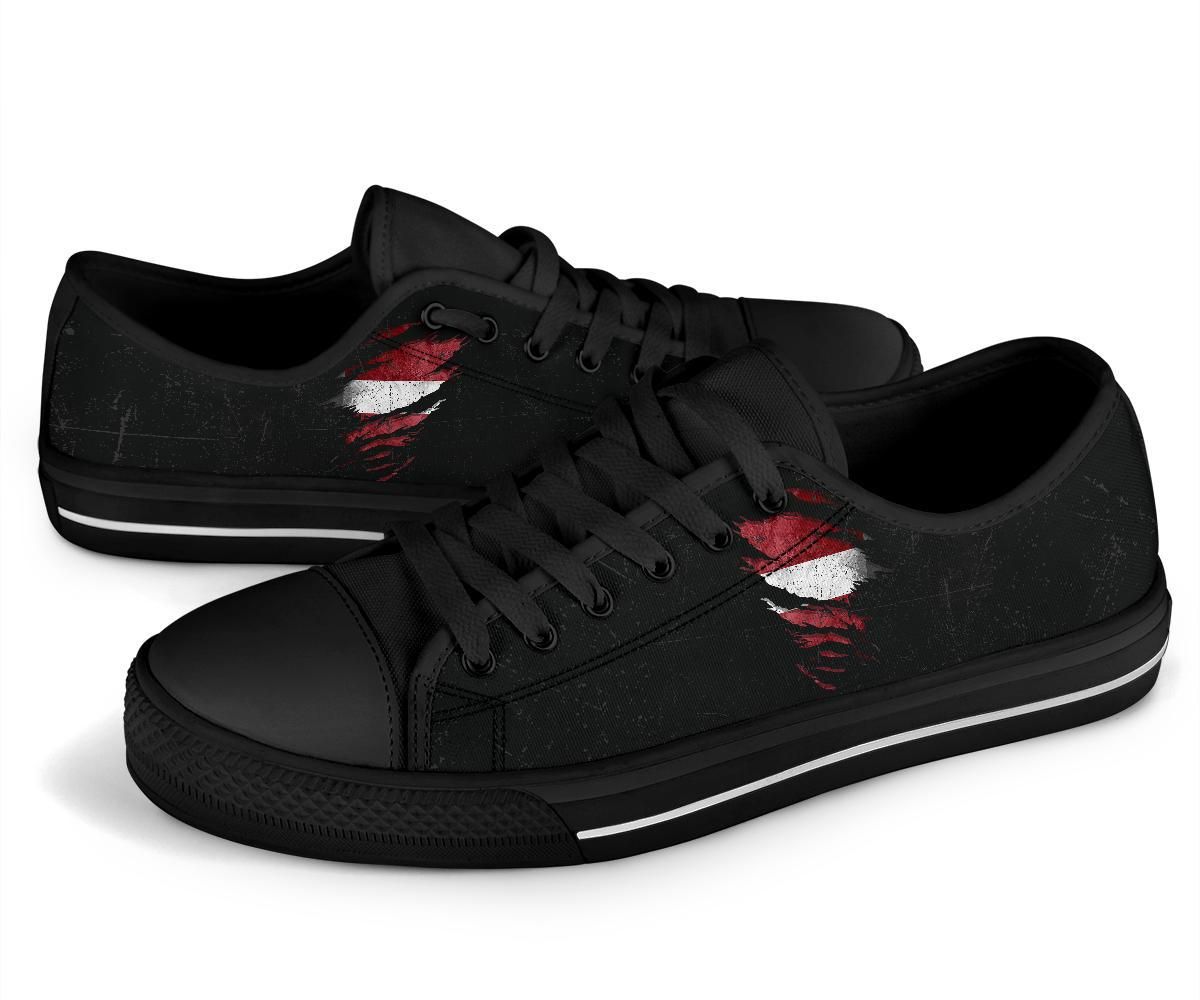 Latvia In Me Low Top Shoes - Special Grunge Style RLT6