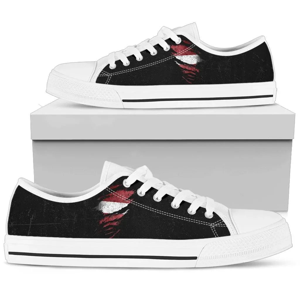 Latvia In Me Low Top Shoes - Special Grunge Style RLT6