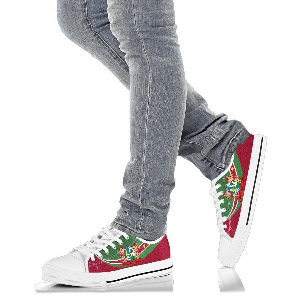 Suriname Low Top Shoes Top Shoes Suriname Coat Of Arms and Flag Color RLT7