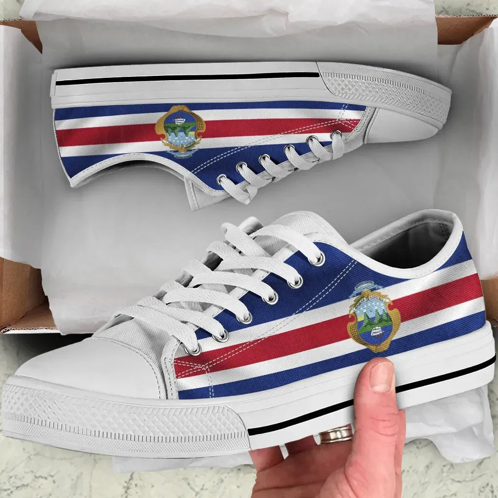 Costa Rica Waving Flag Low Top Shoes RLT13