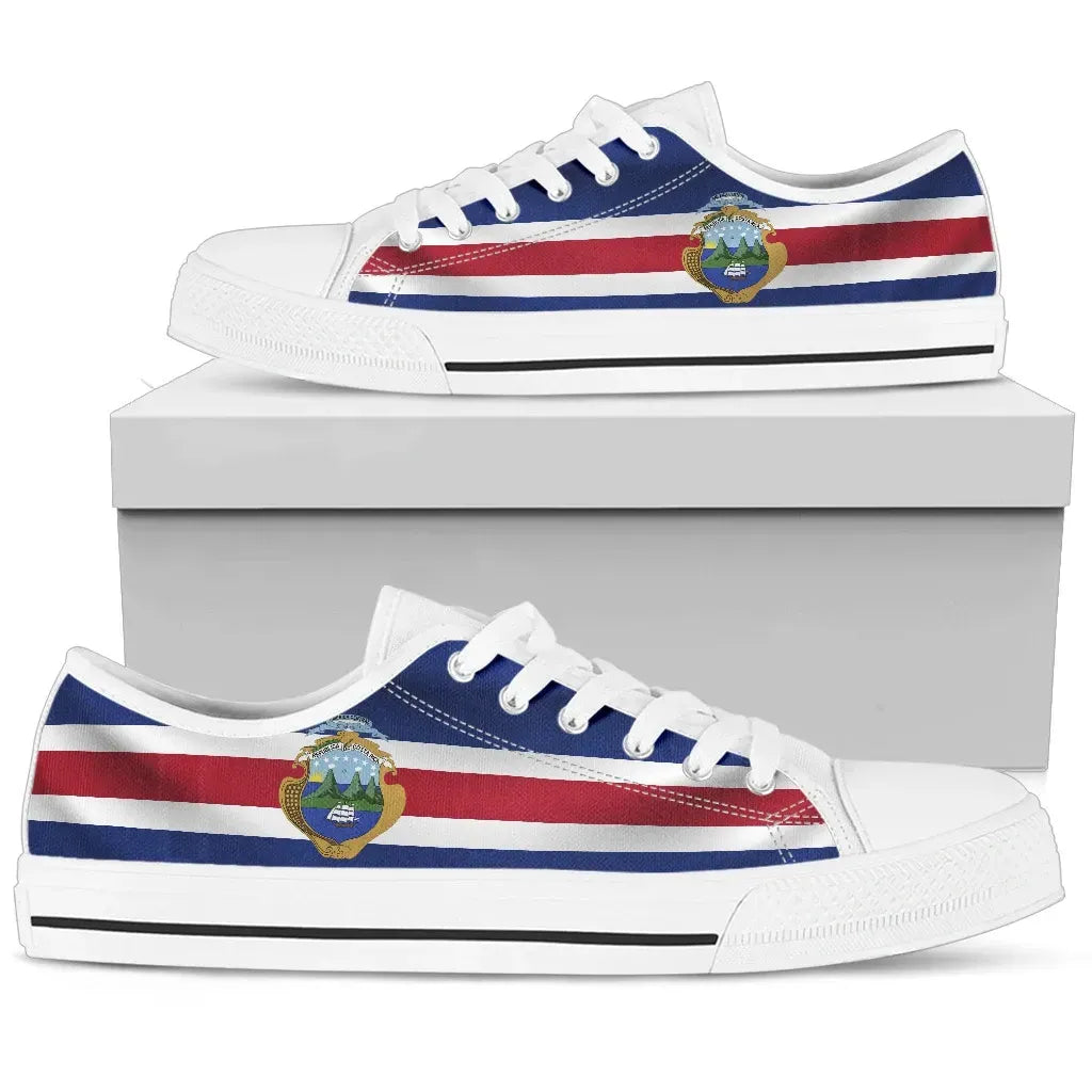 Costa Rica Waving Flag Low Top Shoes RLT13