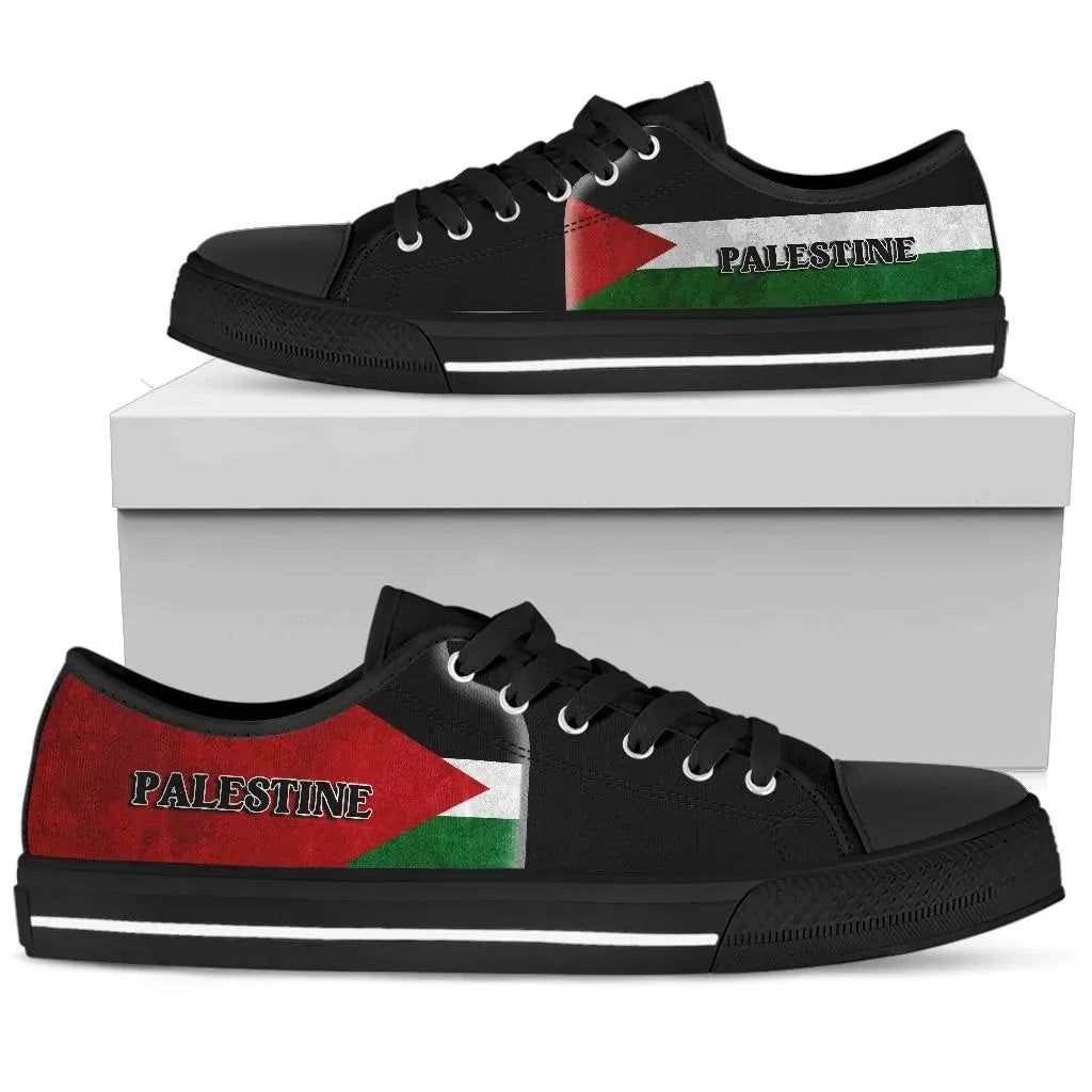 Palestine Flag Low Top Shoes Coat Of Arms RLT13