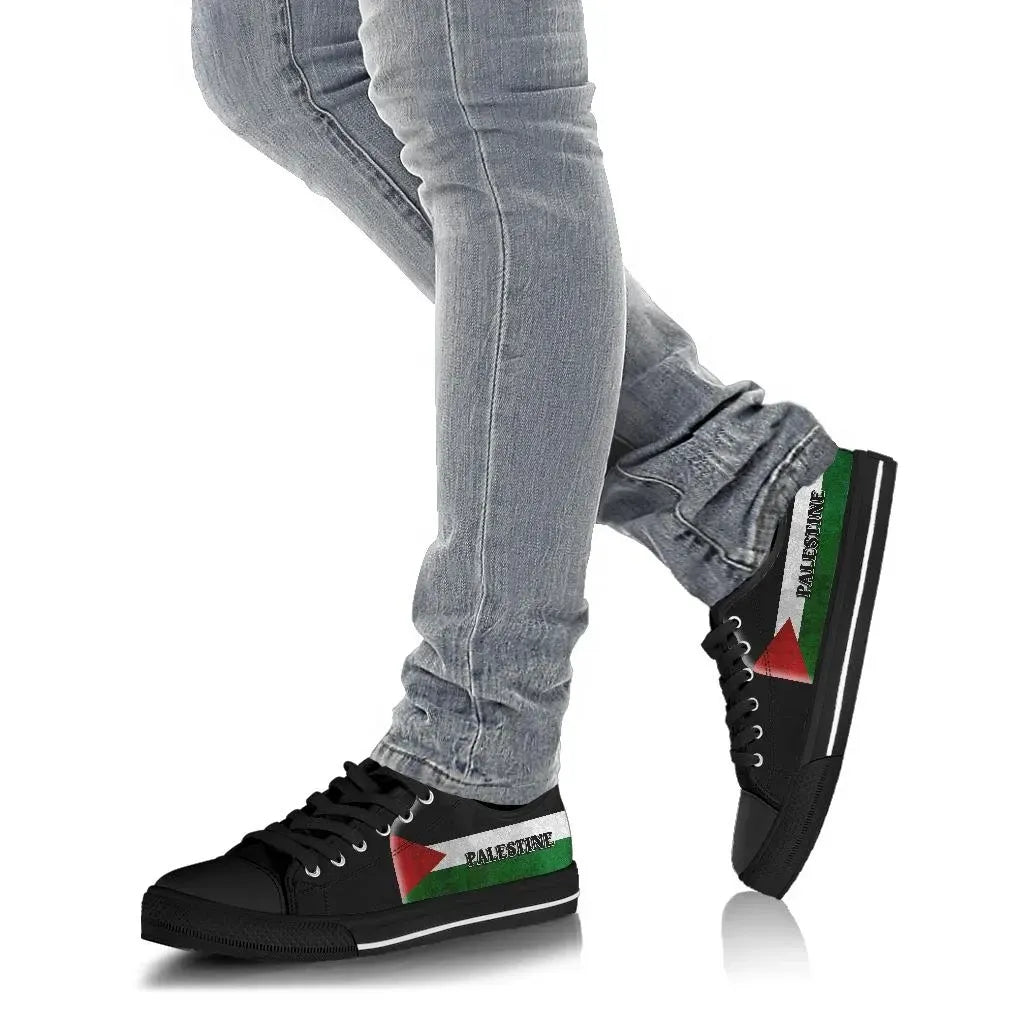 Palestine Flag Low Top Shoes Coat Of Arms RLT13