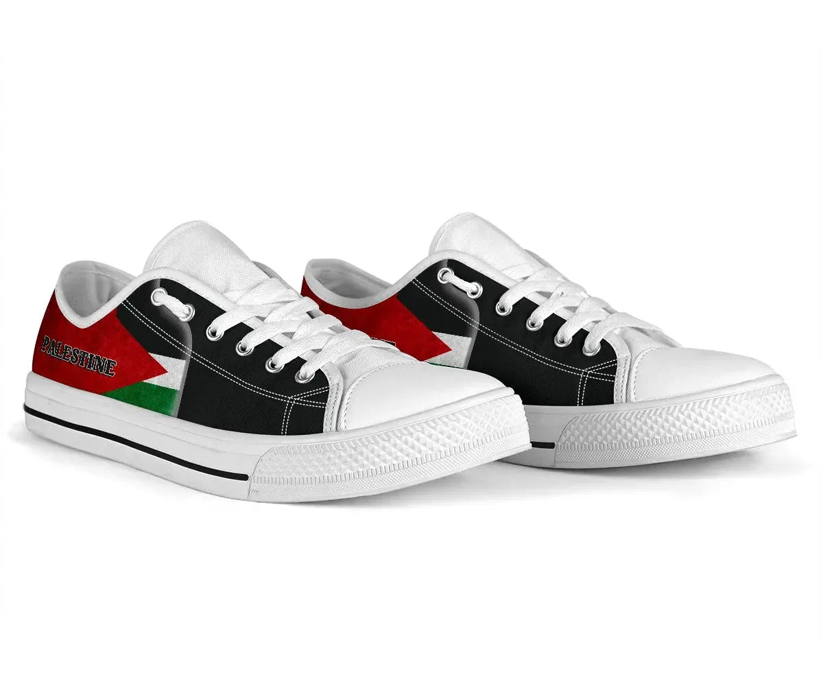 Palestine Flag Low Top Shoes Coat Of Arms RLT13