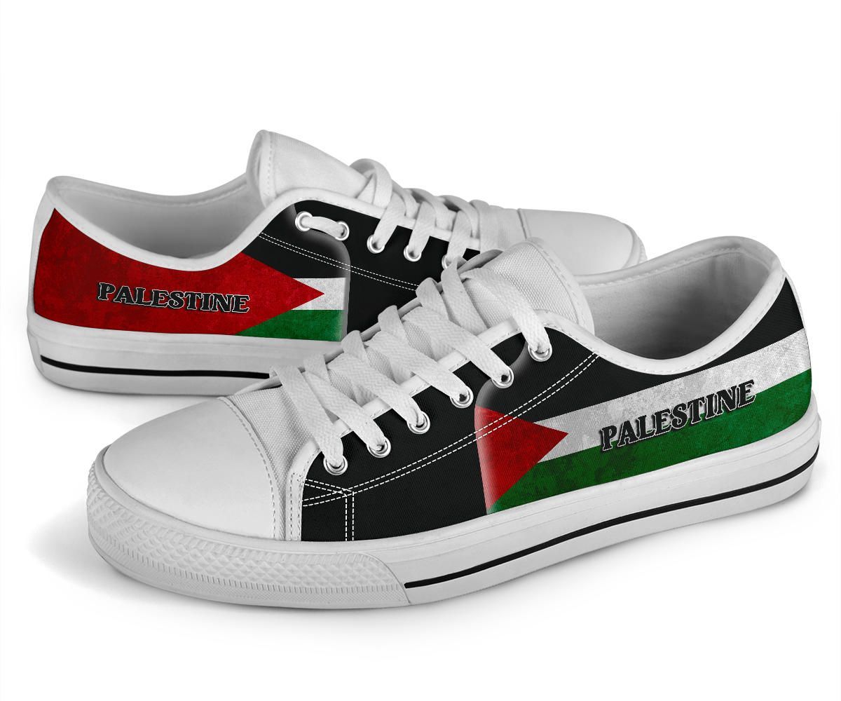 Palestine Flag Low Top Shoes Coat Of Arms RLT13