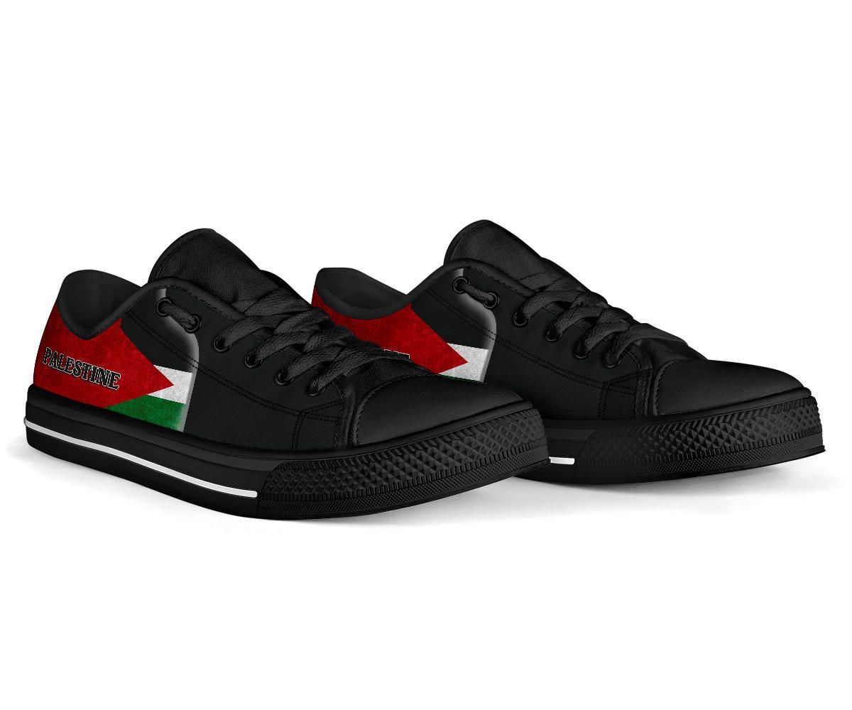 Palestine Flag Low Top Shoes Coat Of Arms RLT13