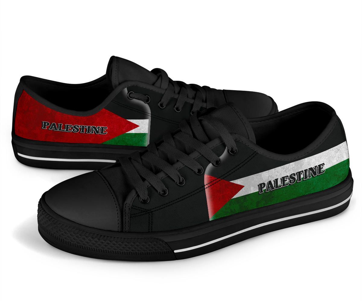 Palestine Flag Low Top Shoes Coat Of Arms RLT13