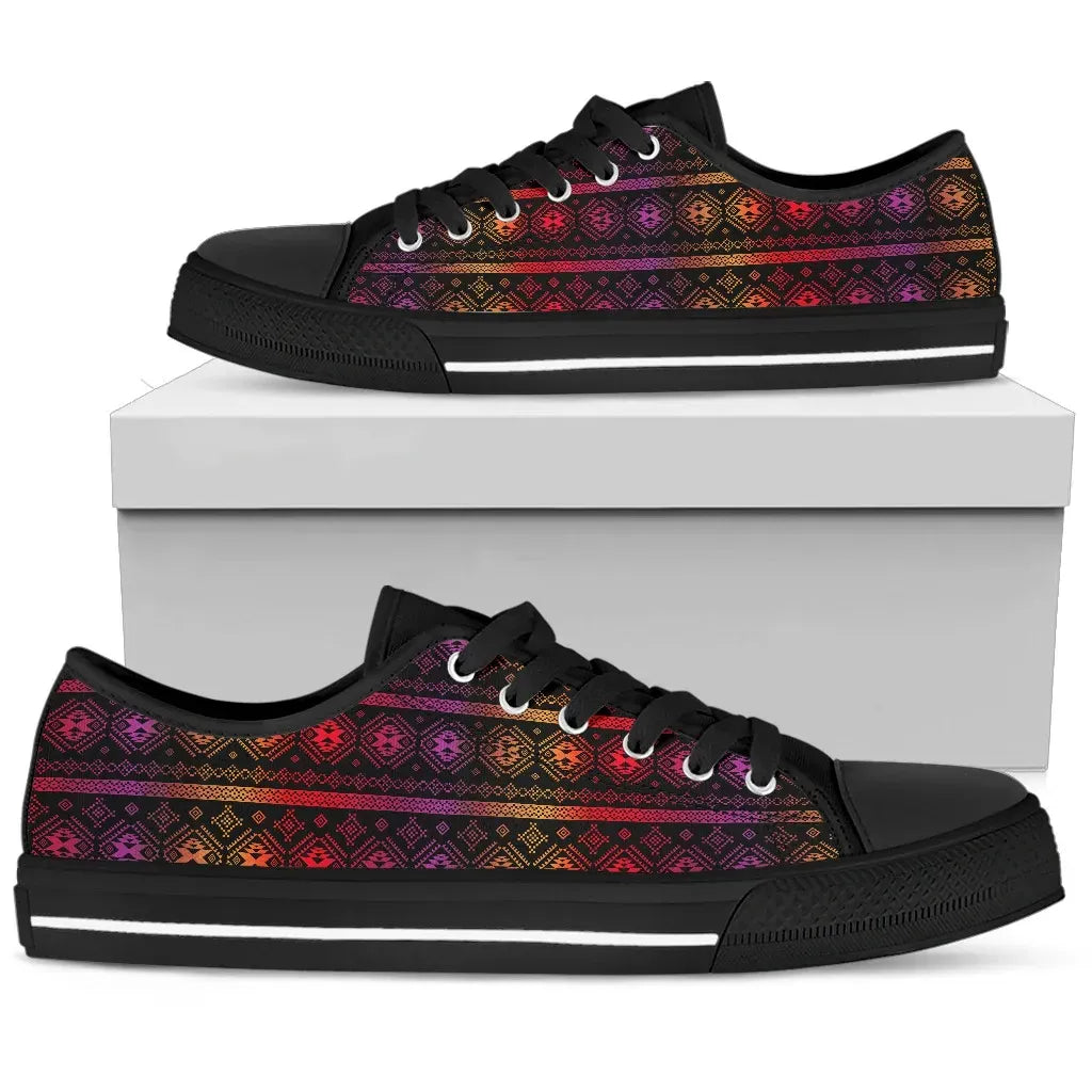 Mexico Aztec Pattern 07 Low Top Shoes RLT13