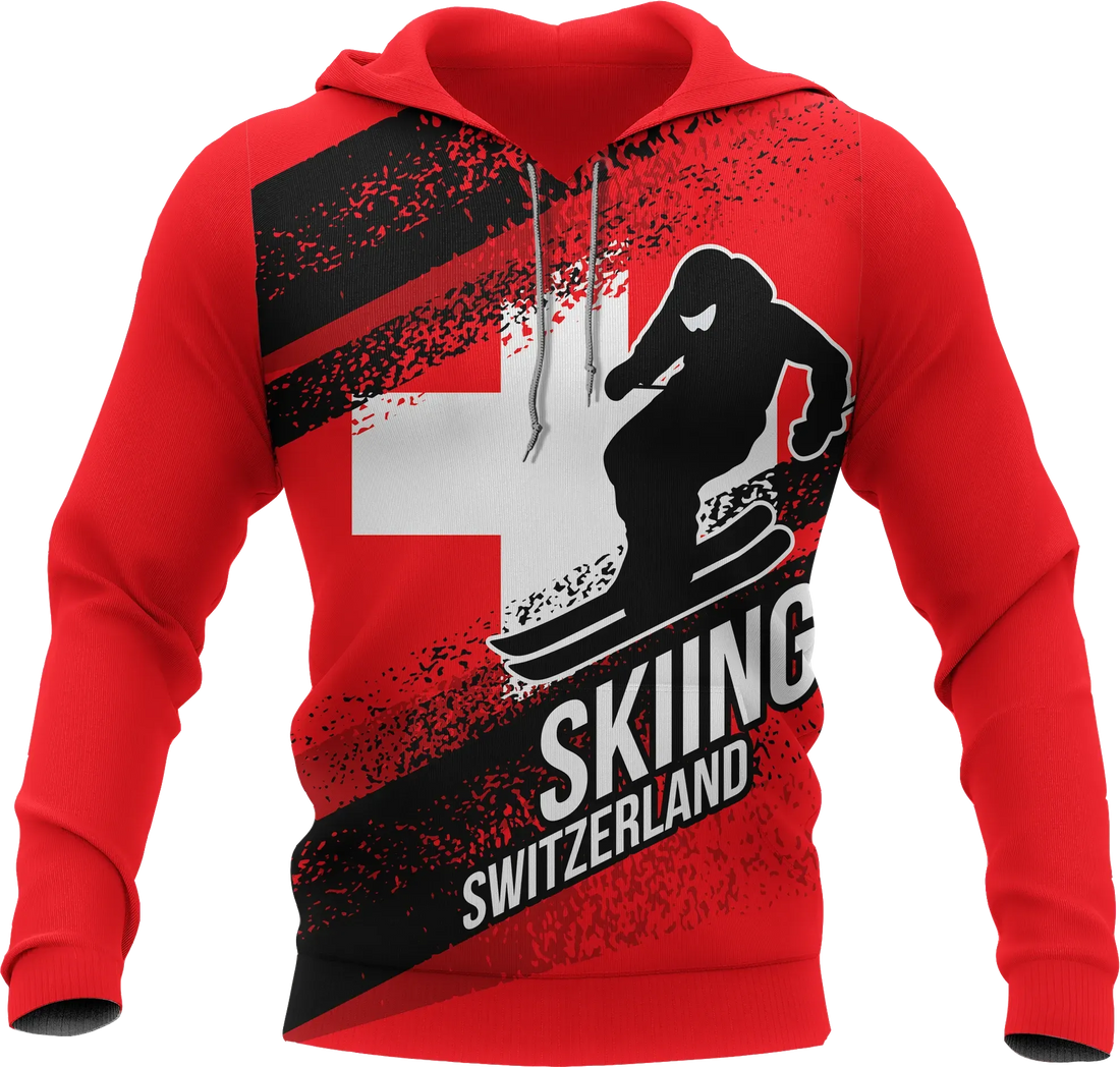 Switzerland Hoodie Switzerland Skiing RLT13