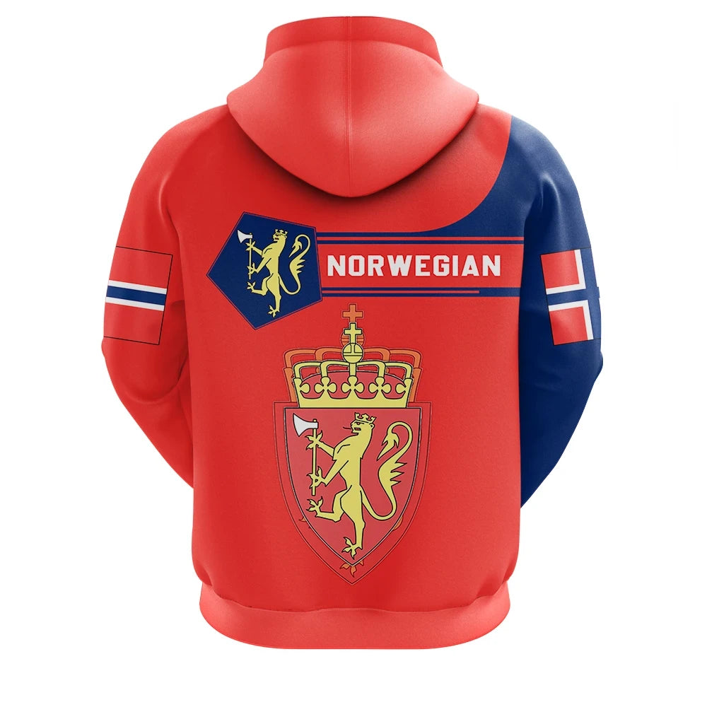 Norway Hoodie Coat Of Arms Simple Style RLT7